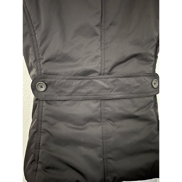 Banana Republic Winter Vest Women's Size M Black Zip Up Fleece Collar Classic - Picture 4 of 8